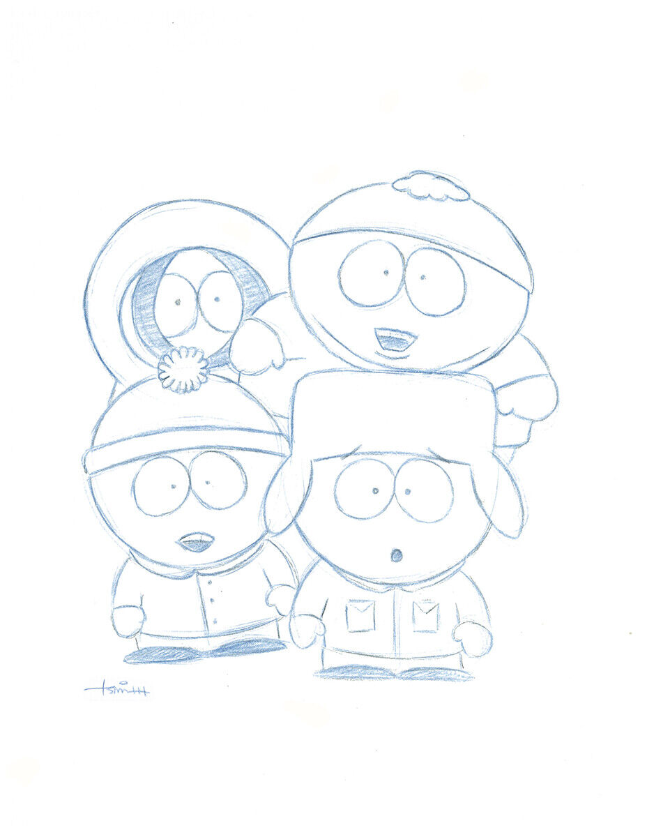 South park blue line convention sketch by animator