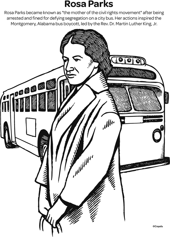 Rosa parks coloring page