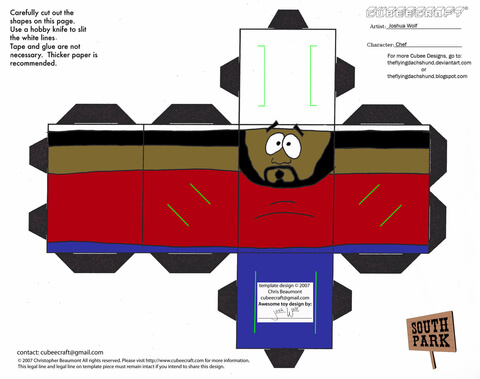 South park toys free printable papercraft templates