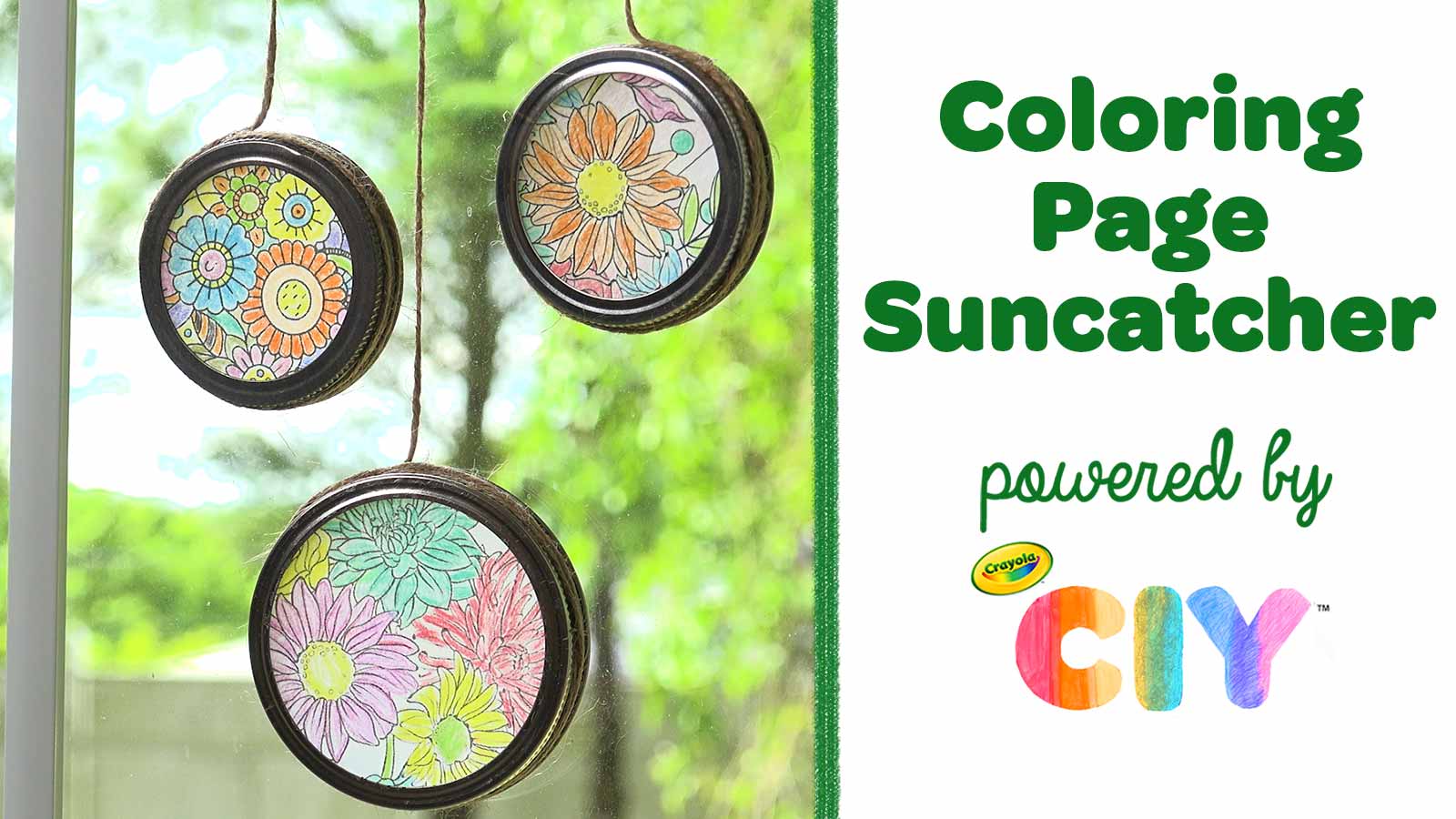 Coloring page diy suncatcher crafts ciy diy crafts for kids and adults