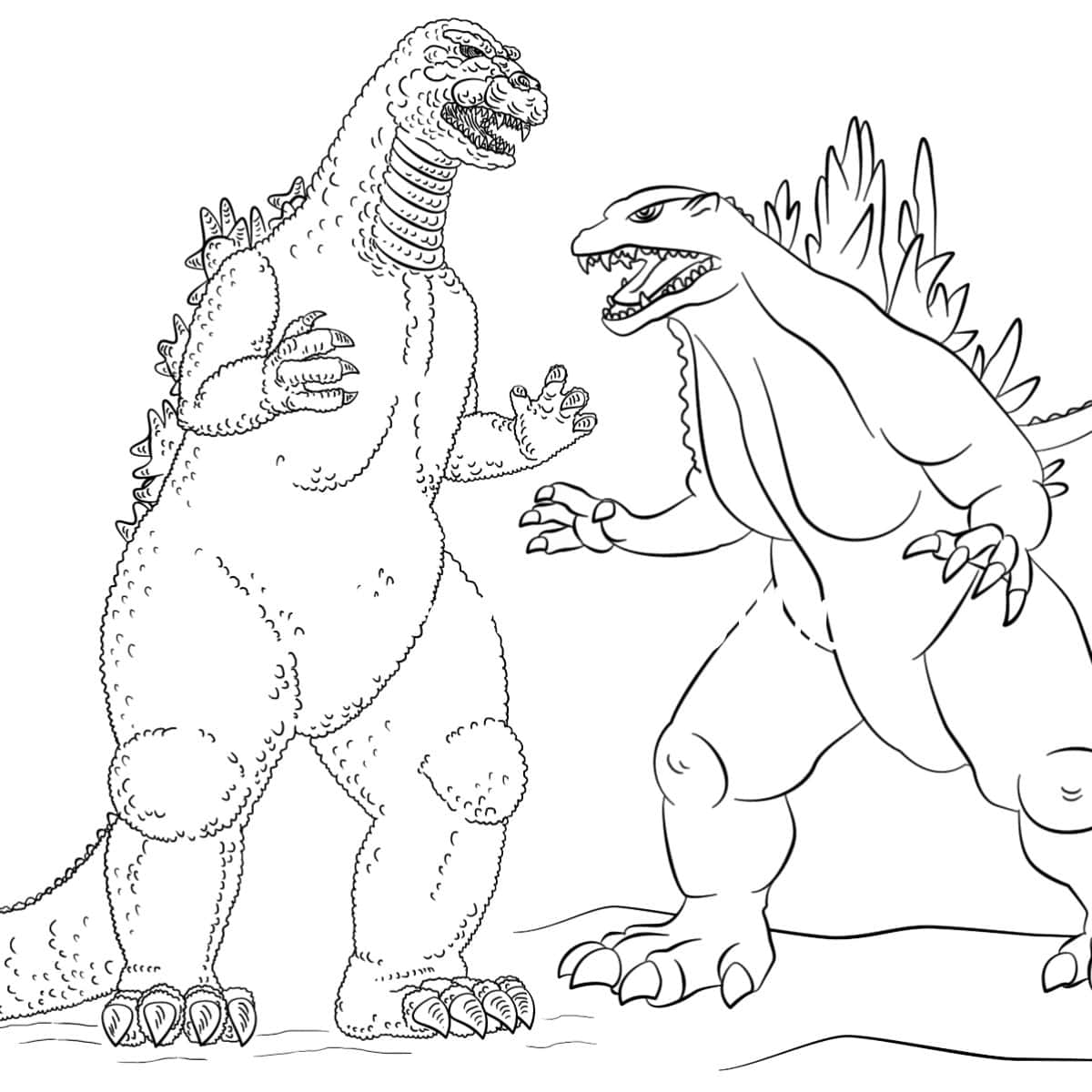 Free godzilla coloring pages