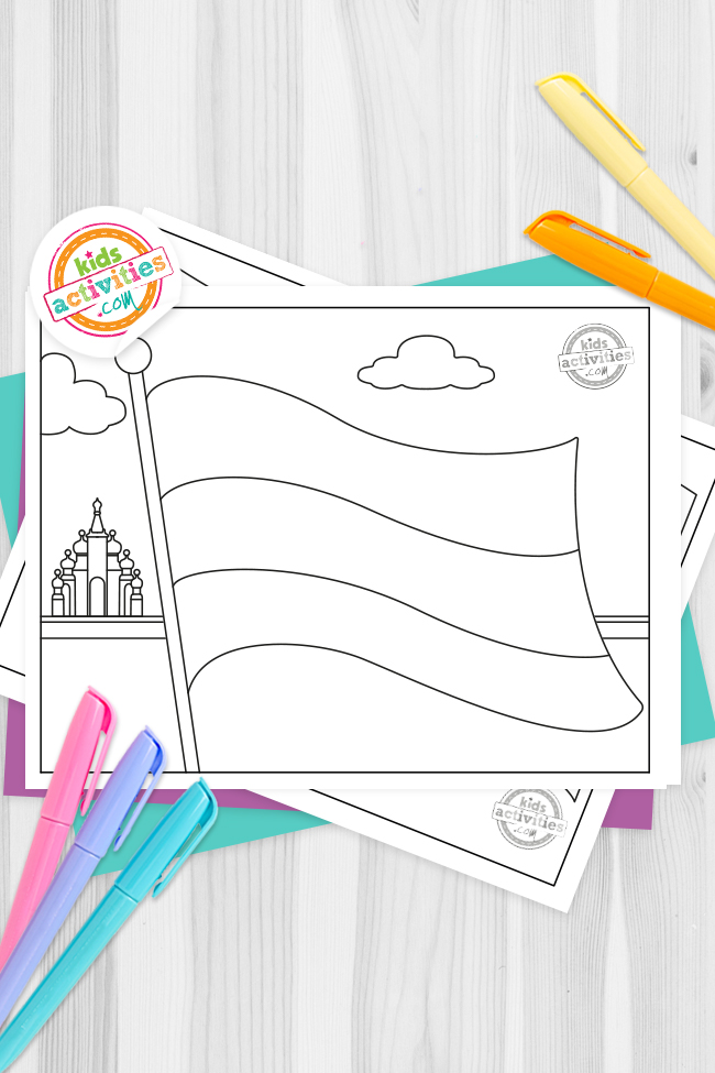 Free russian flag coloring pages kids activities blog