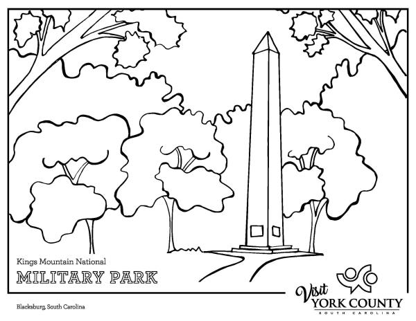 Color york county with these free printable coloring sheets