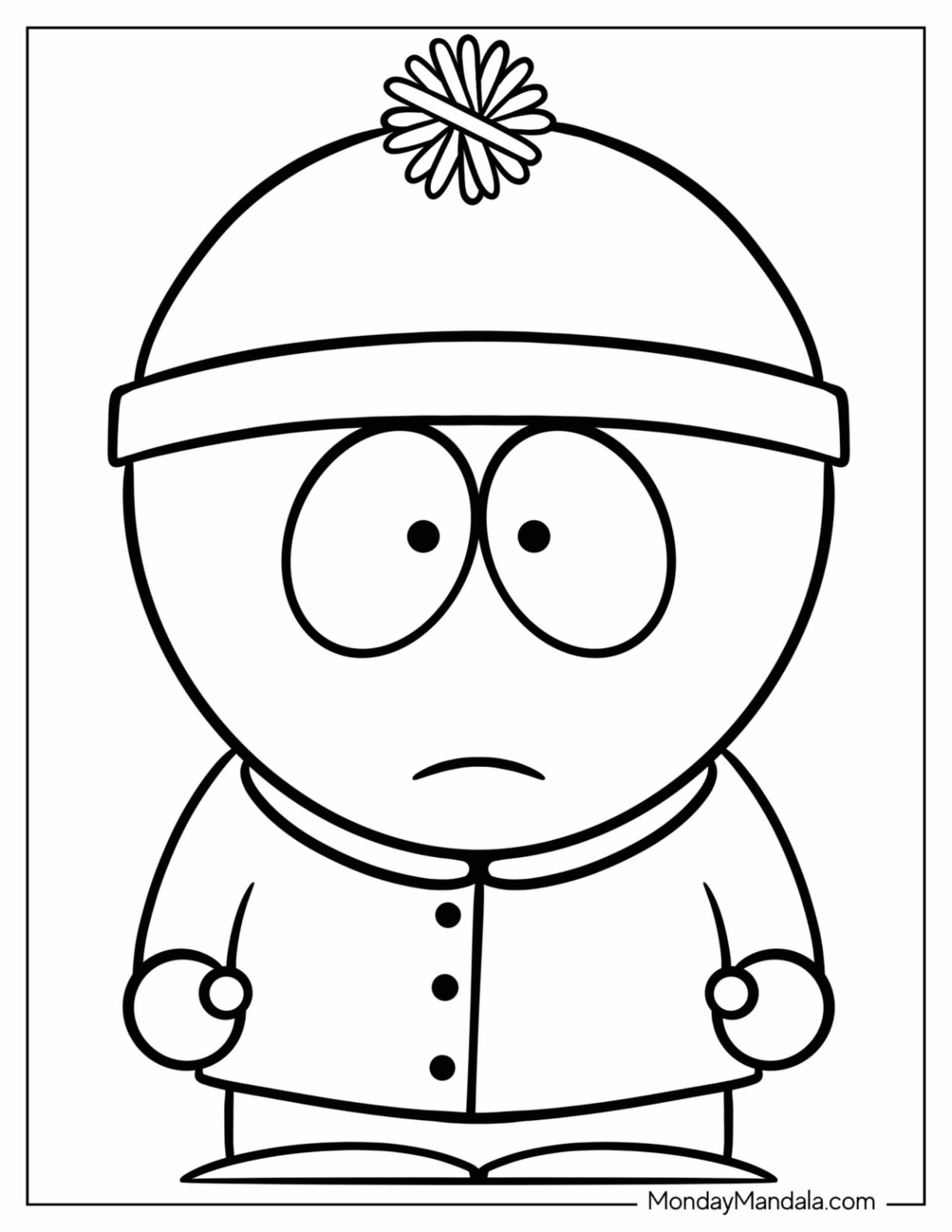 South park coloring pages free pdf printables