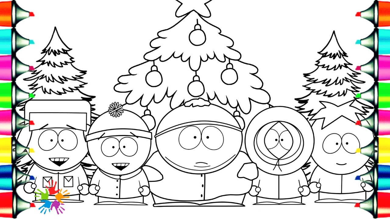 South park christmas new coloring pages how to color south park characters ncs music