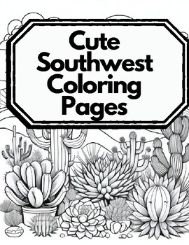 Cute southwest coloring pages by coloring pages by heather tpt