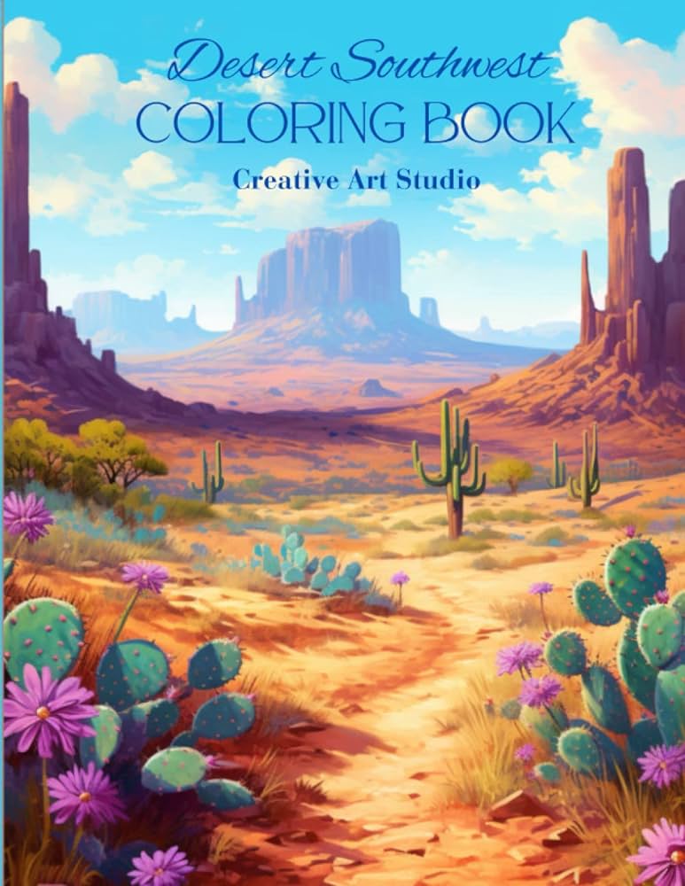 Desert southwest coloring book studio creative art books