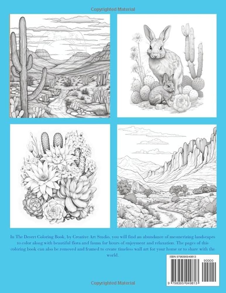 Desert southwest coloring book studio creative art books