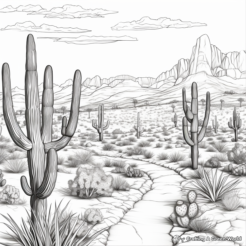 Desert coloring pages