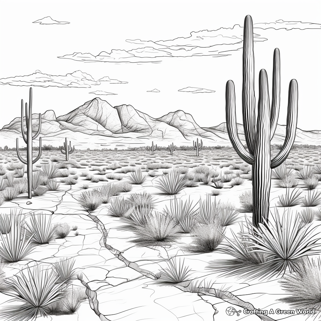 Desert coloring pages