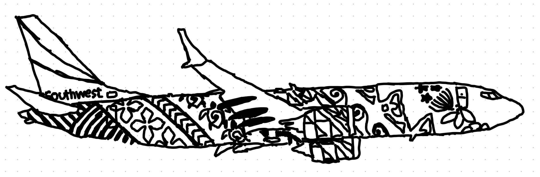 I drew imua one upvotes and ill upgrade and color it rsouthwestairlines