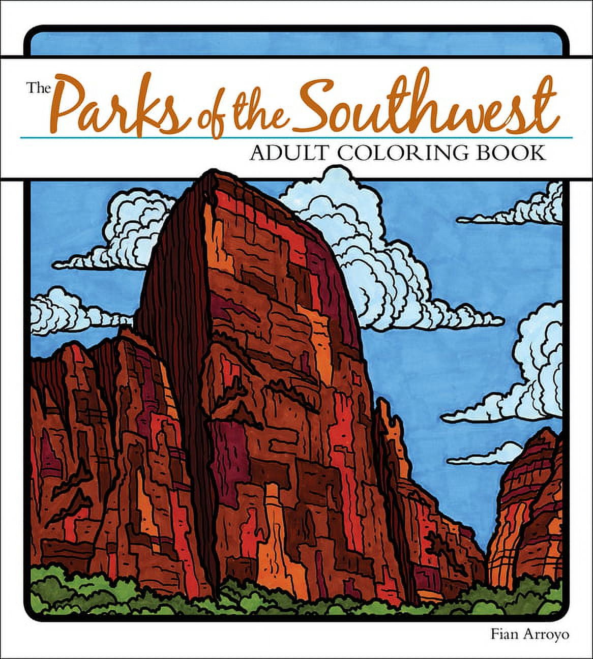 The parks of the southwest adult coloring book paperback