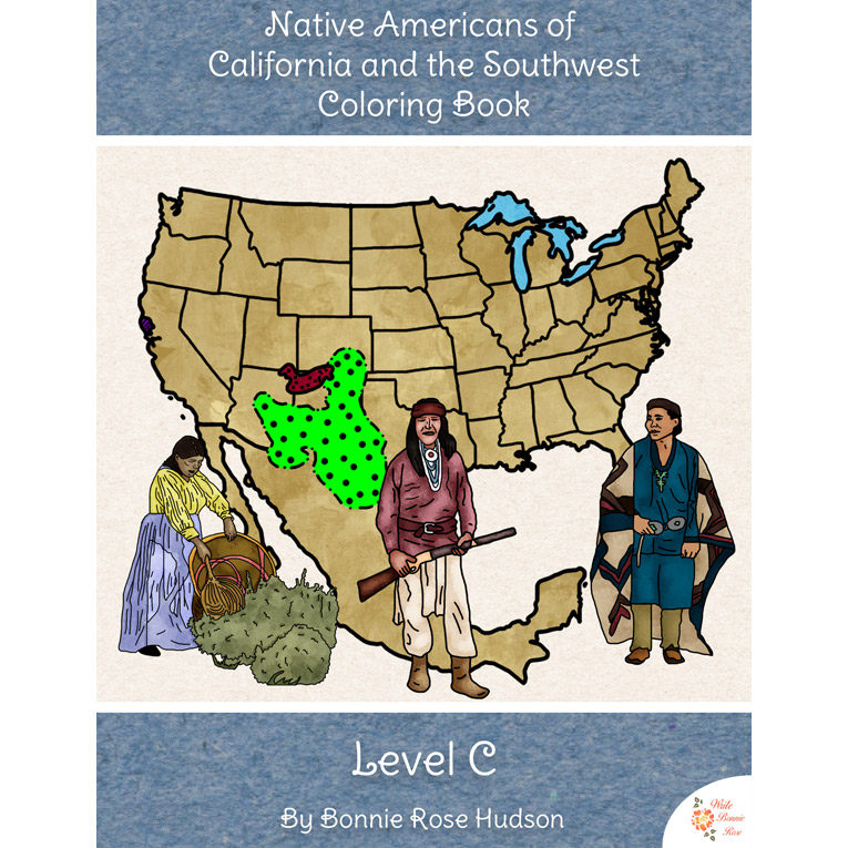 Native americans of california and the southwest coloring book