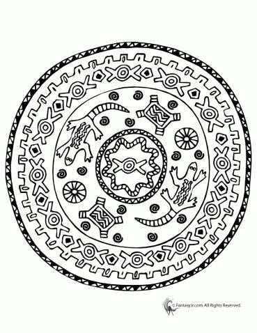 Southwestern mandala coloring page woo jr kids activities childrens publishing mandala coloring mandala coloring pages coloring pages for kids