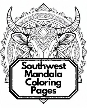 Southwest mandala coloring pages by coloring pages by heather tpt