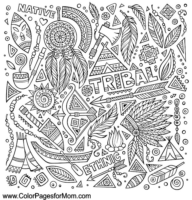 Southwestern native american coloring page