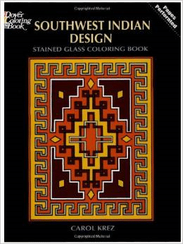 Southwest indian design stained glass coloring book