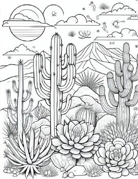 Cute southwest coloring pages by coloring pages by heather tpt