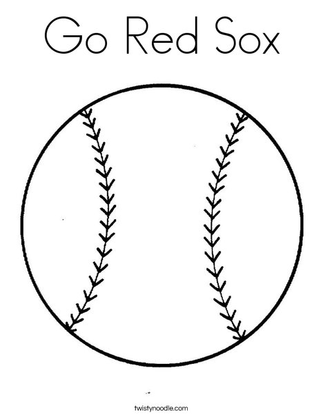 Go red sox coloring page