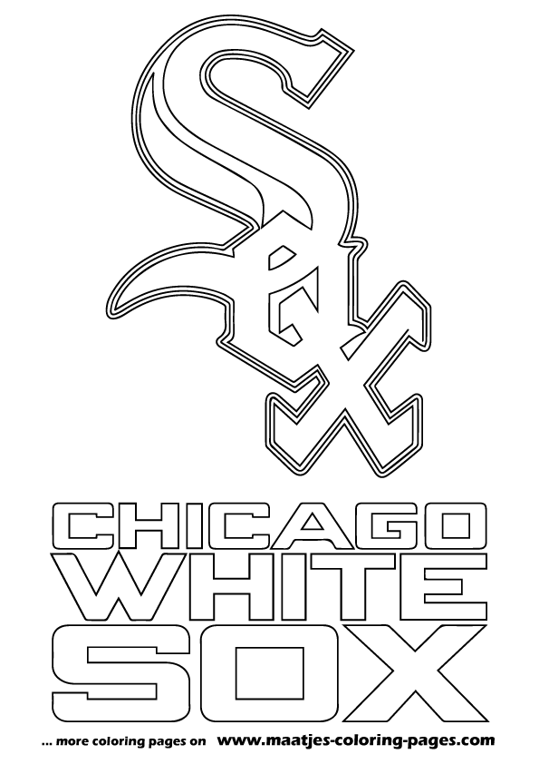 Mlb chicago white sox logo coloring pages