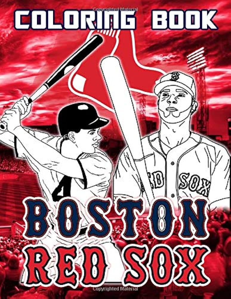 Boston red sox coloring book special boston red sox adult coloring books mills zakariya books