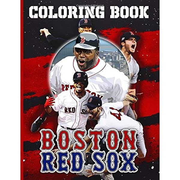 Boston red sox coloring book unofficial boston red sox coloring books for adults and kids mills zakariya books