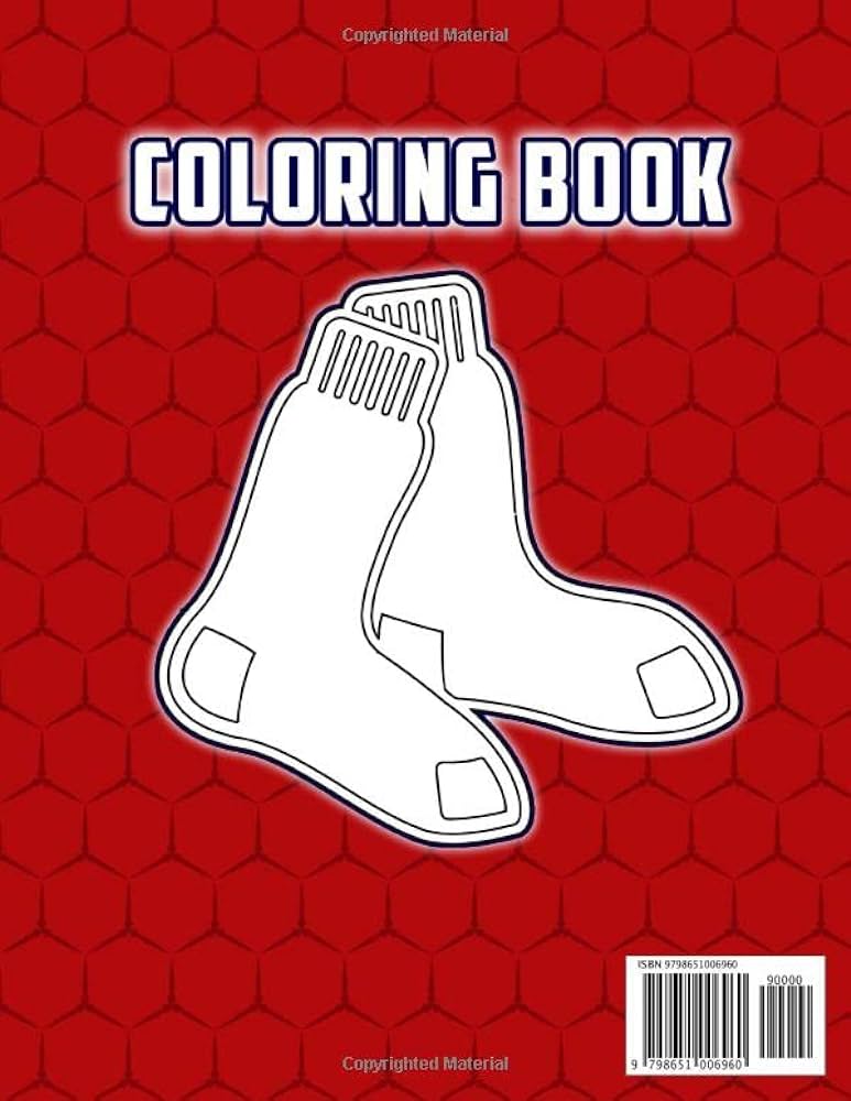 Boston red sox coloring book color to relax boston red sox coloring books for adults teenagers mills zakariya books