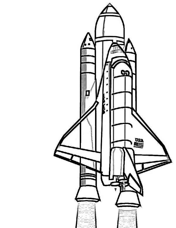 Coloring page spaceship transportation â printable coloring pages