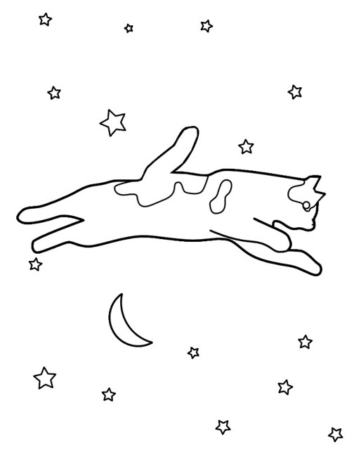 Spooky the space cat coloring page this cat was traced froâ