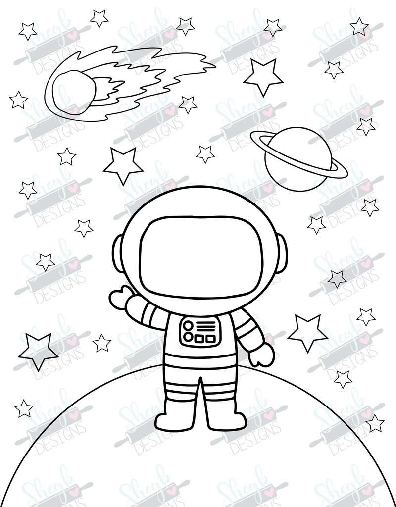 Space coloring page â