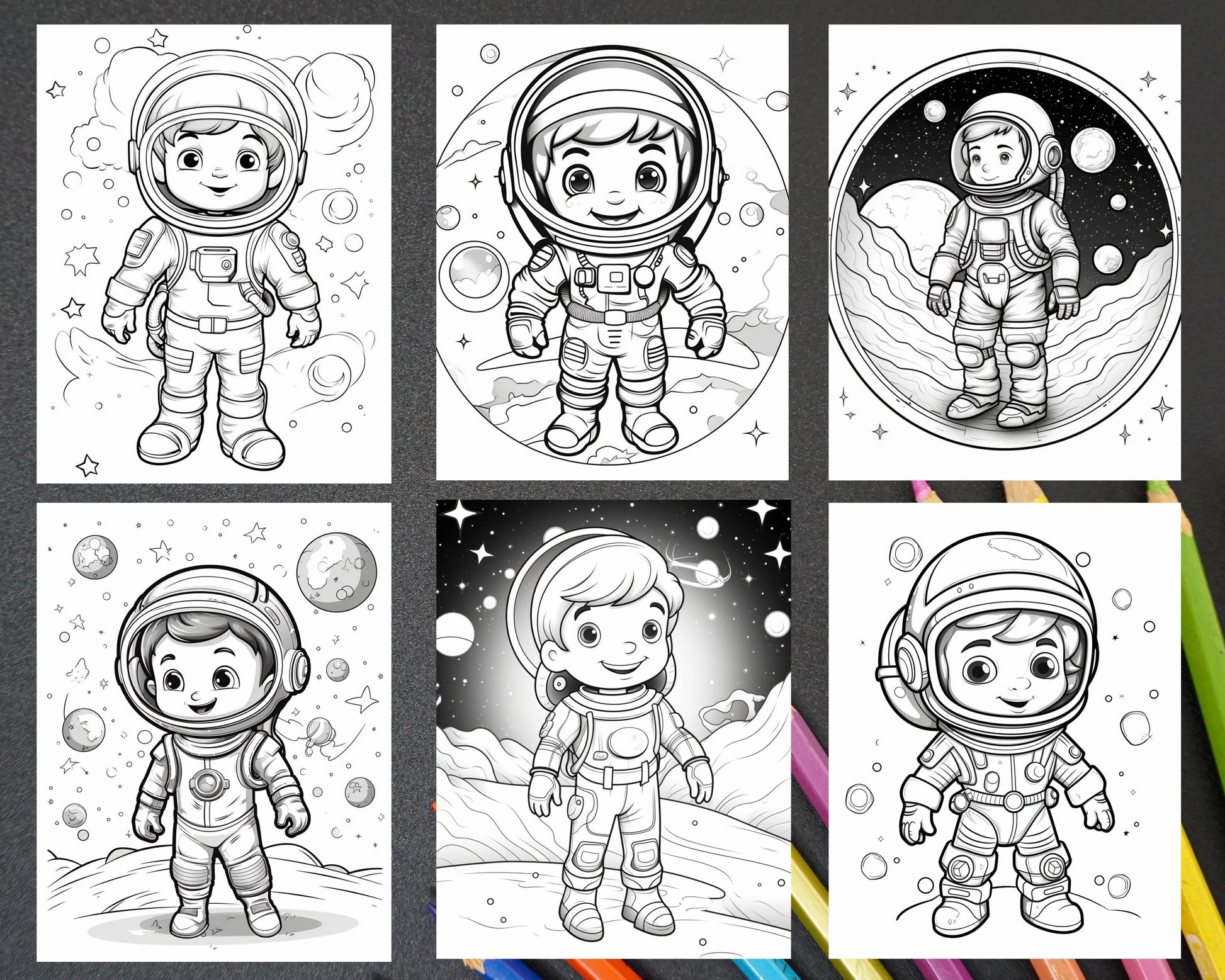 Cute astronaut adventures coloring pages printable for kids pdf fi â coloring