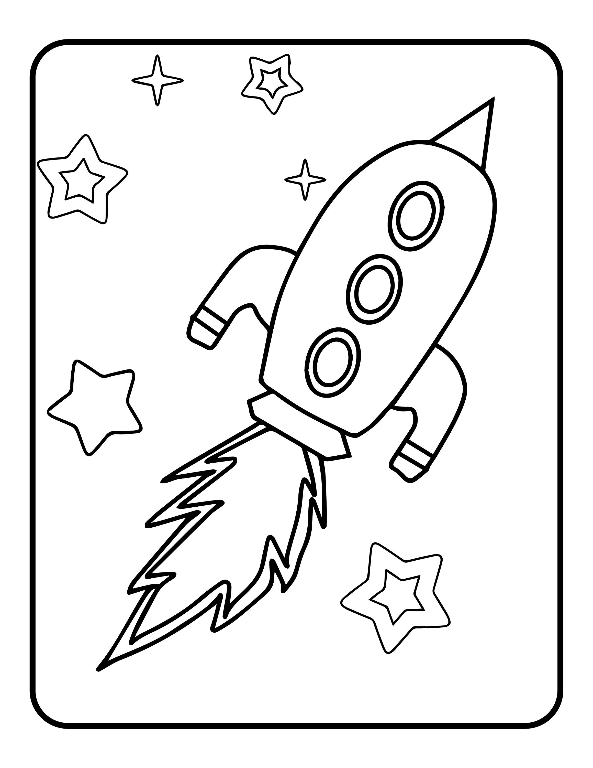 Outer space coloring pages