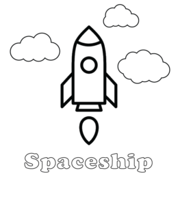 Space exploration and spaceship coloring pages playing learning