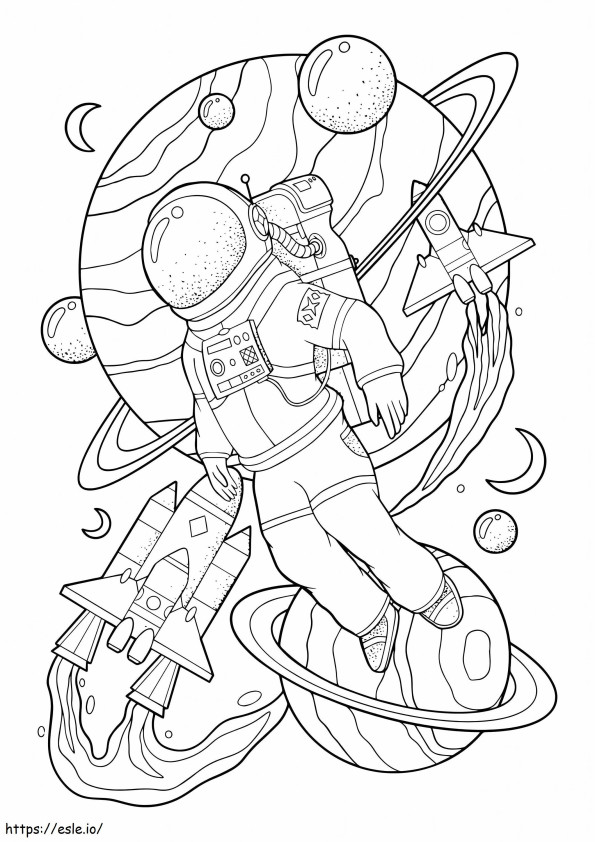 Space exploratn coloring pages