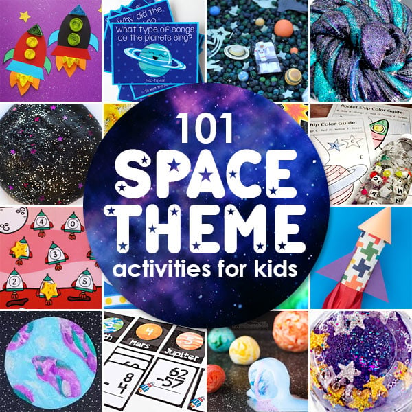 Space theme activities math experiments crafts printables