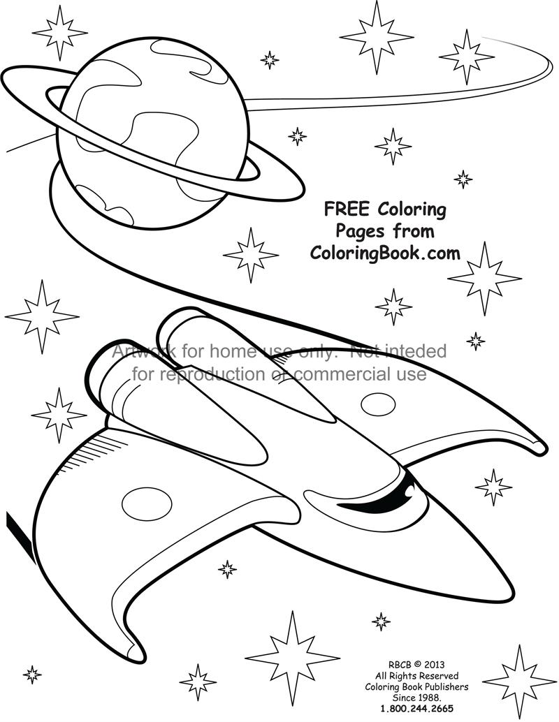 Space coloring page