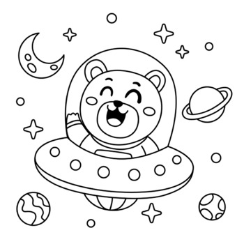 Kid learning coloring pages worsheets printbale fun way for kids space planet