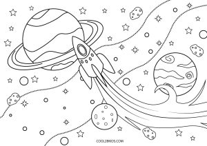 Free printable space coloring pages for kids