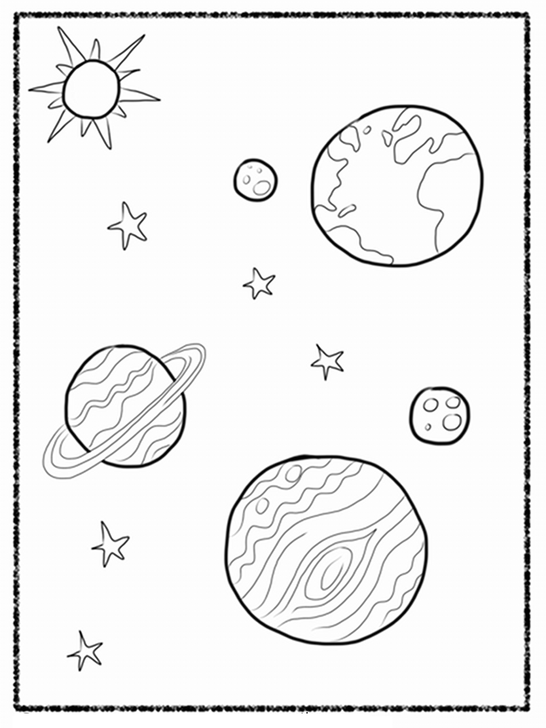 Free printable solar system coloring pages for kids