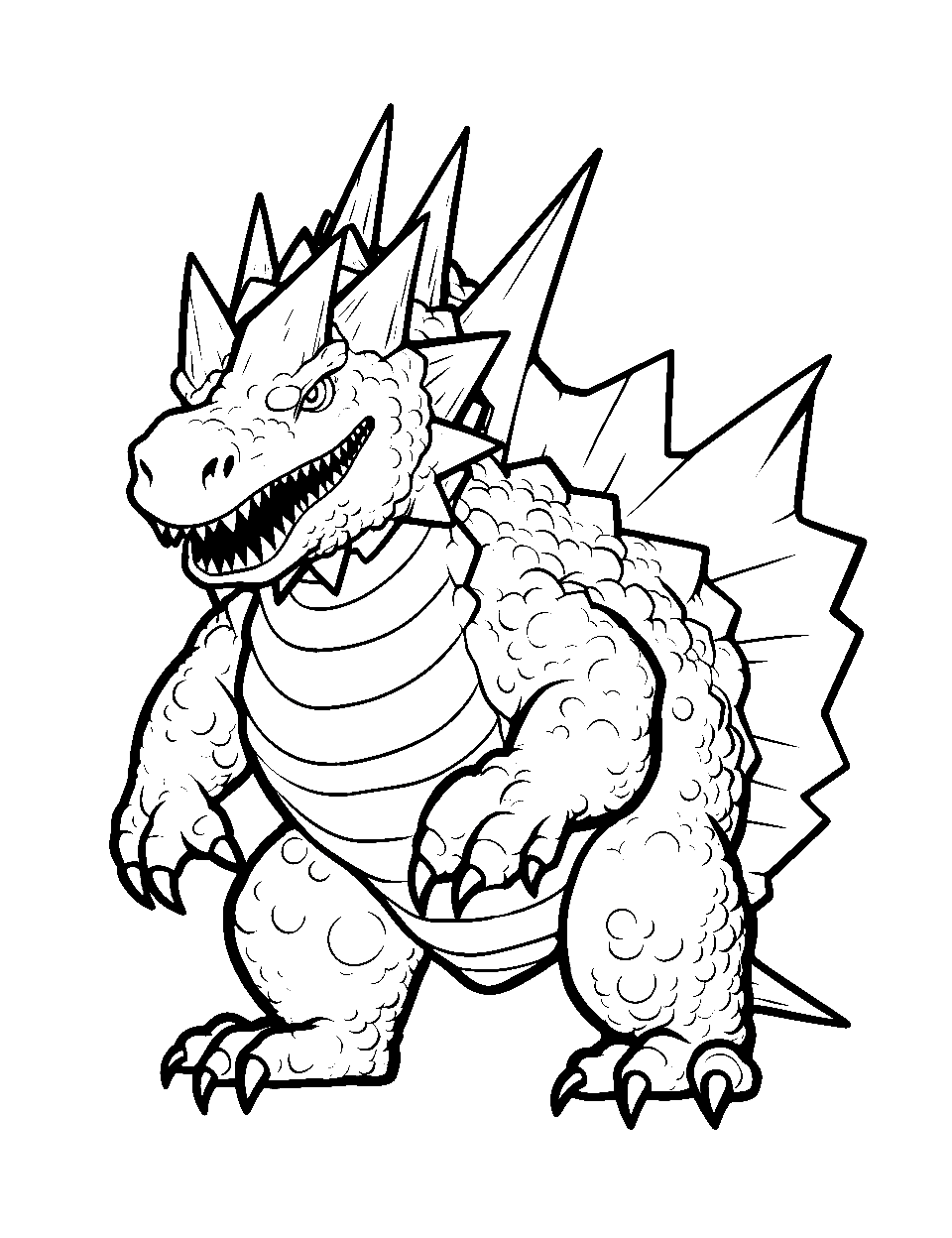 Godzilla coloring pages free printable sheets