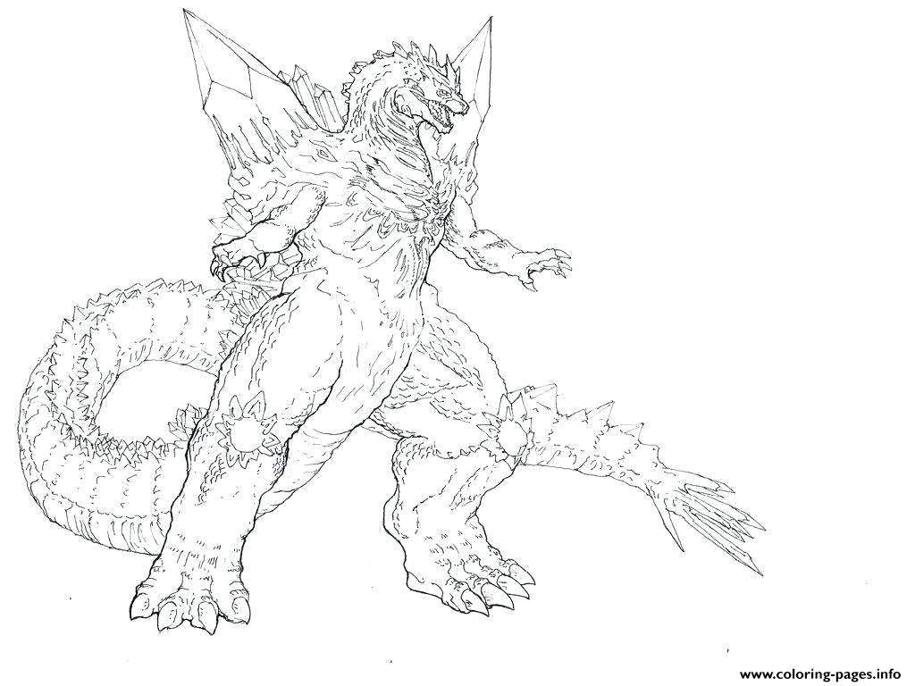 Giant godzilla coloring page printable