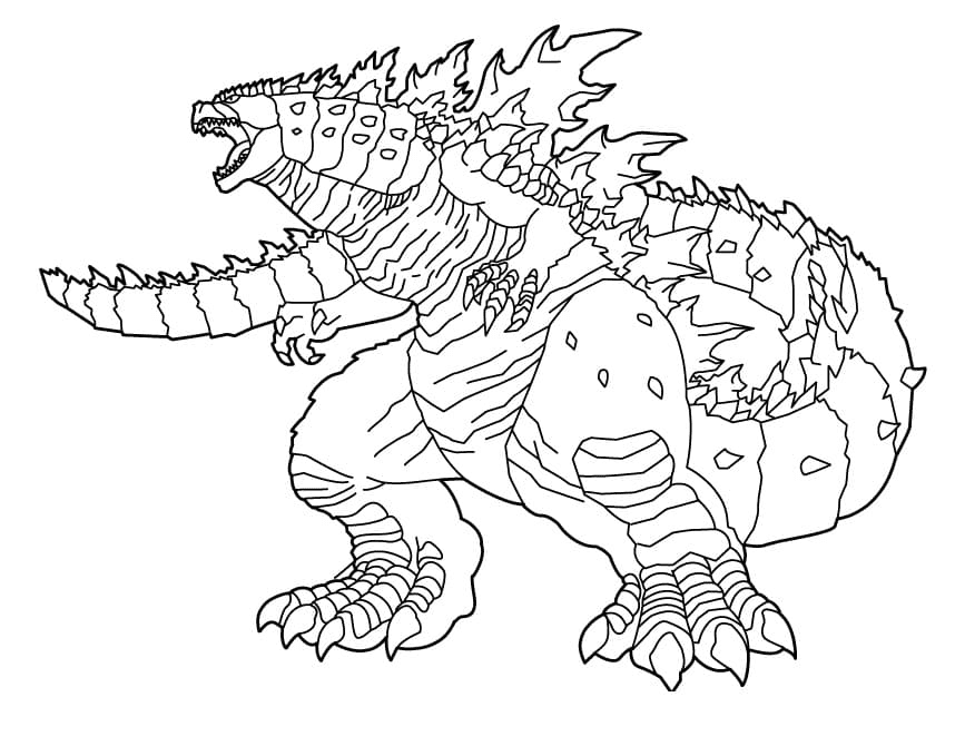 Godzilla coloring pages printable for free download