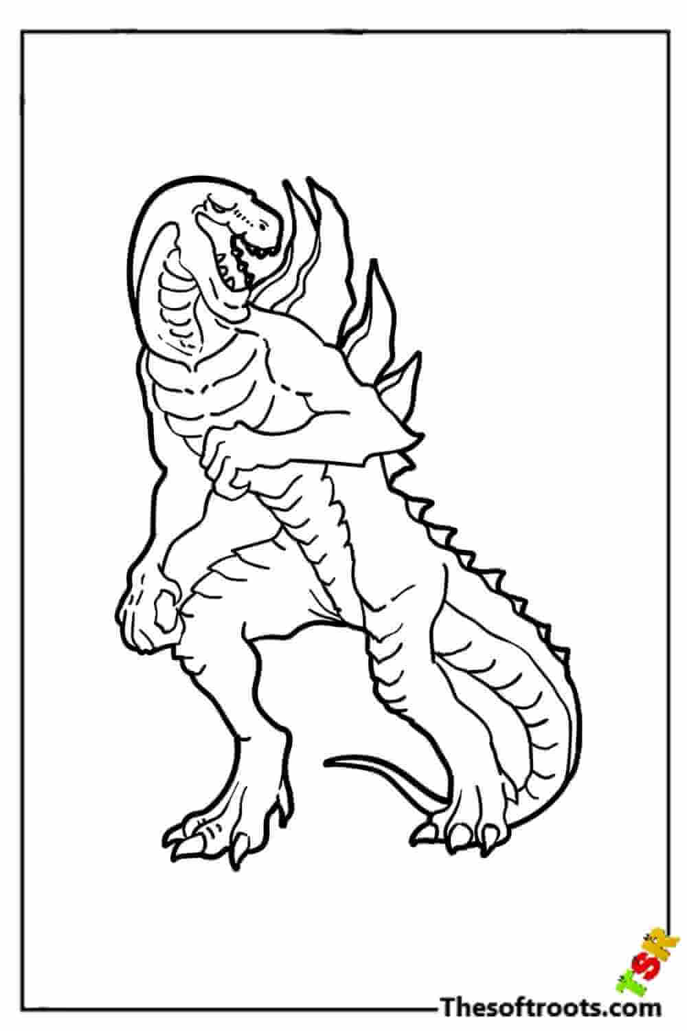 Godzilla coloring pages kids coloring pages