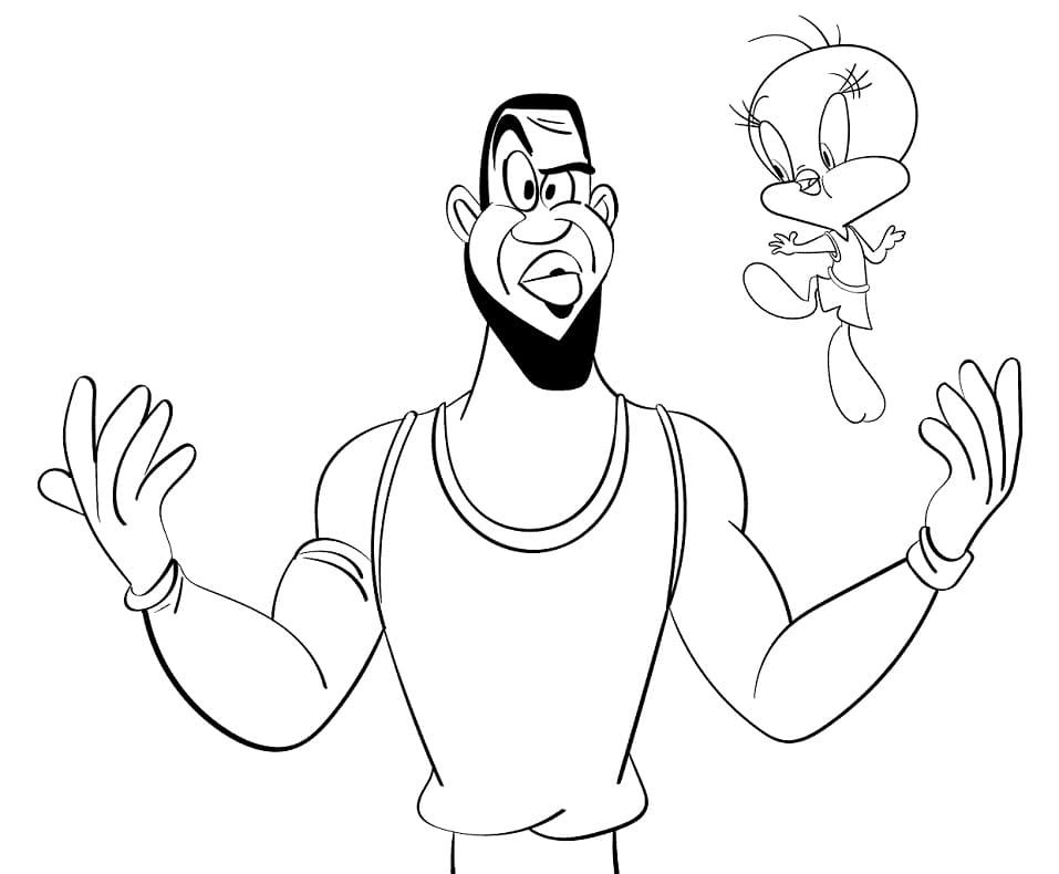 Space jam coloring pages printable for free download