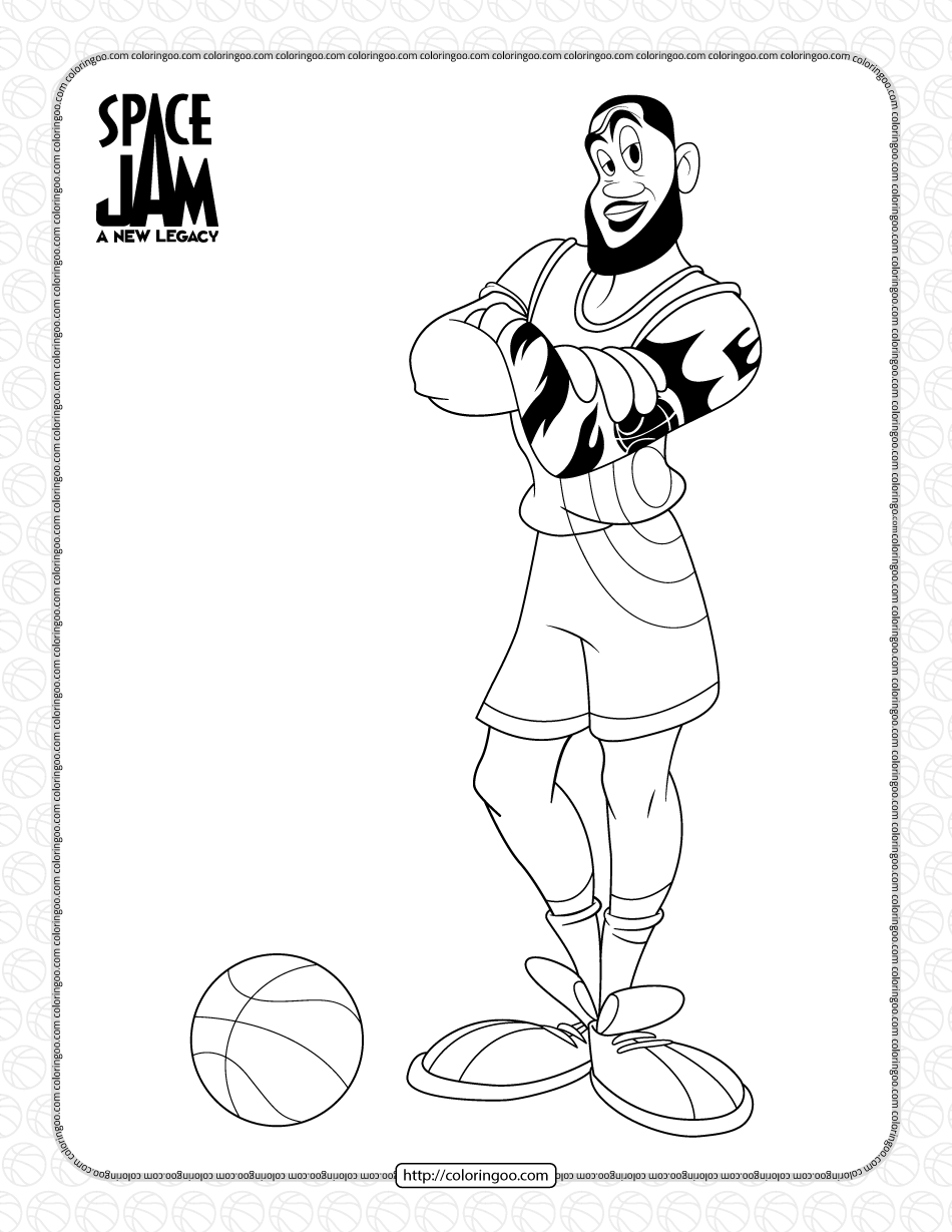 Printable space jam coloring pages updated