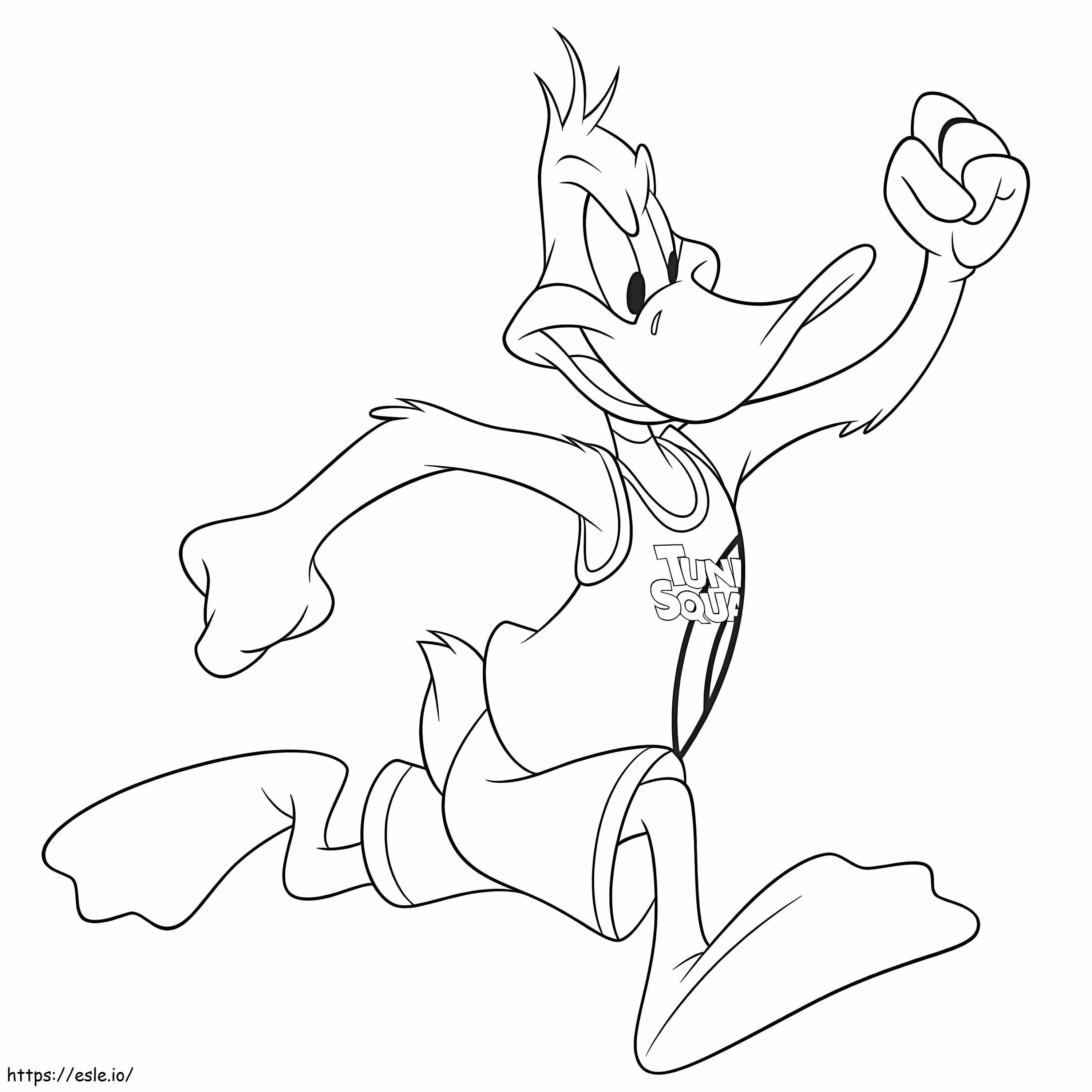 Space jam daffy duck coloring page