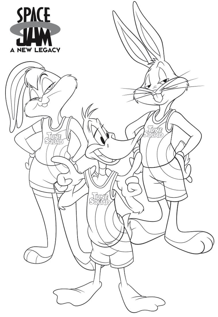 Space jam coloring pages printable for free download