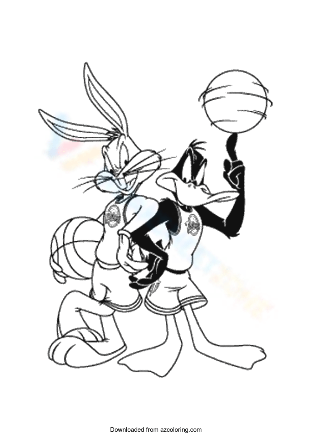 Free printable space jam coloring pages for kids