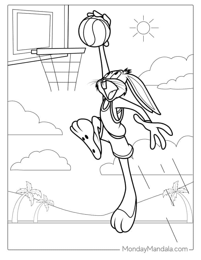 Looney tunes coloring pages free pdf printables