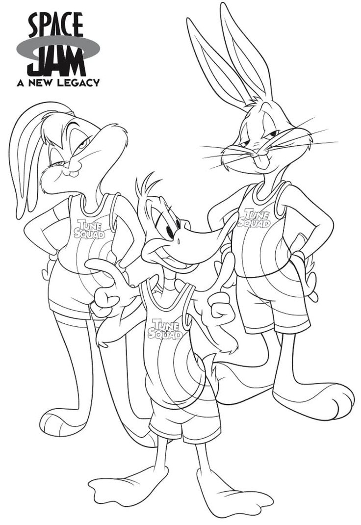 Space jam coloring pages